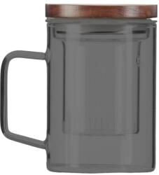 Vialli Design Üveg, SOHO, 350 ml, grafit_9361, infúzorral