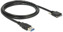 Delock Cablu USB 3.0 Tip A mufă USB 3.0 Tip Micro-B mufă cu șuruburi 1 m
