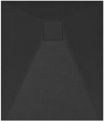 Welland Kőhatású Zuhanytálca szifonnal - 80x90 cm, Fekete