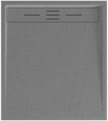 Welland Kőhatású Zuhanytálca szifonnal - 80x90 cm, Szürke