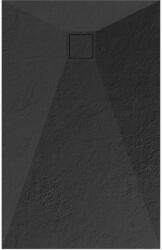 Welland Kőhatású Zuhanytálca - 70 x 110 cm, Fekete, Szifonnal