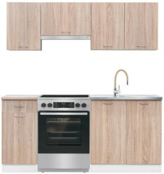 Leziter Praktik 180 Konyhabútor - 180cm, Sonoma Tölgy/Fehér