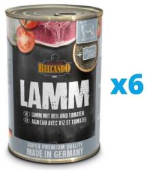 BELCANDO Super Premium Bárányhús, rizs és paradicsom 6x400 g nedves kutyaeledel