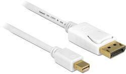 Delock Kábel mini Displayport dugó Displayport dugó 5 m, fehér