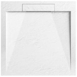 AREZZO design STONE pala hatású öntött márvány zuhanytálca, 90x90 cm-es, fehér (2 doboz) AR-DYT099LW (AR-DYT099LW)