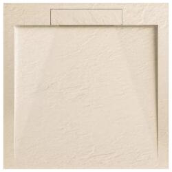 AREZZO design STONE pala hatású öntött márvány zuhanytálca, 90x90 cm-es, beige (2 doboz) AR-DYT099LBG (AR-DYT099LBG)