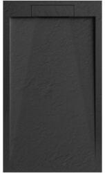 AREZZO design STONE pala hatású öntött márvány zuhanytálca, 120x90 cm-es, fekete (2 doboz) AR-DYT129LB (AR-DYT129LB)