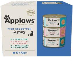 Applaws Fish Selection Macska konzerv, halas válogatás szószban 36 x 70 g
