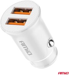 AMiO Autós töltő 2x USB-A 2.1A 12/24V (0503872) (0503872) (0503872)