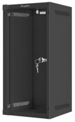 Lanberg 10" fali rack szekrény 12U/280X310, üvegajtó, lapraszerelt, fekete WF10-2312-10B (WF10-2312-10B)