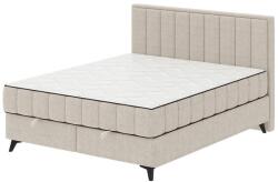 Meble Polskie ALICIA 160x200 cm kárpitozott ágy matracokkal és fedőmatraccal, tárolóhellyel, bézs 04KTCLU746P160S1CM4 (MF0019)