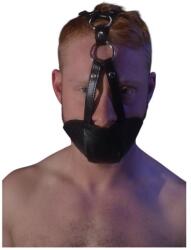 Rouge - valódi bőr maszk és szájpecek (fekete) - vagyaim