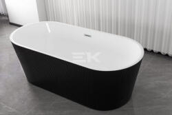 Sanotechnik RENO BLACK szabadon álló fürdőkád, fekete/fehér (G9043) - ekereskedohaz
