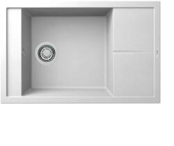 Elleci - Mosogatótálca Unico 305 78x50 Granitek egymedence + csepptálca G68 Bianco (MKLGU30568)