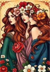 Alipson Puzzle 50267 - The Three Flower Muses - 1000 db-os puzzle (50267)