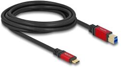 Delock USB 5 Gbps kábel USB Type-C apa - USB B-típusú apa 3 m piros fém (80614)