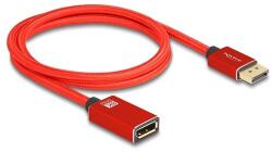 Delock DisplayPort bővítőkábel 8K 60 Hz 1 m piros fém retesz nélküli (81081)