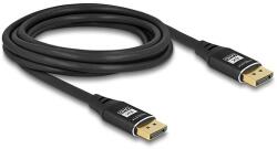 Delock DisplayPort kábel 8K 60 Hz 3 m fekete fém (80622)
