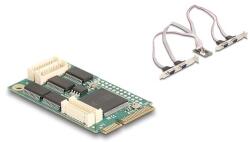 Delock Mini PCIe I/O PCIe teljes méretű 4 x soros RS-232 (95278)