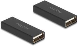 Delock A-típusú USB 2.0 fém adapter anya - anya (65106)