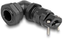 Delock Kábel tömszelence PG9 90 hajlított feszültség mentesítős és hajlítás védelemmel ellátott fekete (60591)