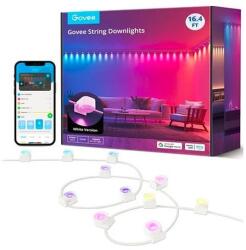 Govee RGBIC LED szalag 5 méter, 25 leddel, intelligens spotokkal, Govee String Downlights, Wi-Fi, Zene szinkronizálás, (GOVH608A)