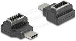 Delock Adapter USB 10 Gbps USB Type-C csatlakozó E-típusú A kulcs csatlakozó, fekete színű (67235)
