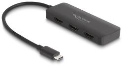 Delock Elosztó USB Type-C csatlakozóval (DP alternatív mód támogatás) 2 db. HDMI MST 4K 60 Hz (88040)