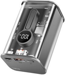 LogiLink Power bank 10000 mAh, 1x USB-A, 1x USB-C, kijelzővel, PD & QC, transzp. (PA0306)