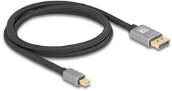 Delock Mini DisplayPort - DisplayPort-kábel 8K 60 Hz 1 m szürke fém retesz nélküli (81091)