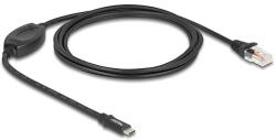 Delock Adapter USB 2.0 Type-C csatlakozó - 1 x soros RS-232 RJ45 csatlakozó 1, 8 m fekete (64305)