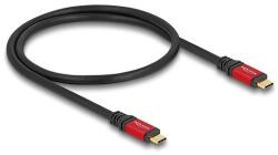 Delock USB 20 Gbps kábel USB Type-C apa - apa PD 3.0 100 W E-Marker 0, 5 m piros fém (80651) - dellaprint