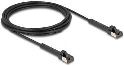 Delock RJ45 vékony hálózati kábel Cat. 6A U/FTP hajlítható fekete 3 m hosszú (80936)