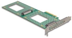 Delock PCI Express 4.0 x8 kártya - 2 x belső U. 2 NVMe SFF-8639 - elágazás (H x Sz 236 x 87 mm) (90151)