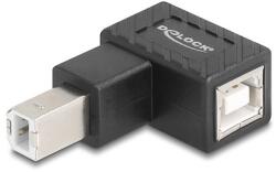 Delock USB 2.0 adapter B-típusú USB apa B-típusú USB anya 90 -ban lefelé hajlított (67204)