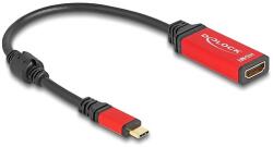 Delock USB Type-C - HDMI adapter (DP Alt Mode) 8K 60 Hz-hez HDR funkcióval piros (60053)