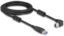 Delock USB 5 Gbps kábel A-típusú apa - B-típusú apa 90 jobbra hajlítva 3 m (81110)