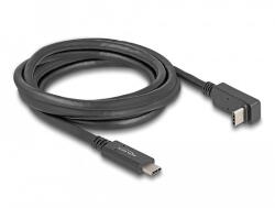 Delock USB 5 Gbps kábel USB Type-C apa USB Type-C apa, ívelt felfelé / lefelé, 2 m 4K PD 60 W E-Marker (80035) - dellaprint