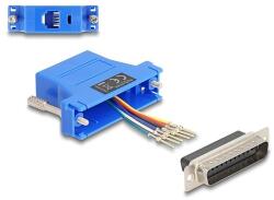 Delock D-Sub 25-tűs dugó RJ12 anya összekötő adapter kék (67095)