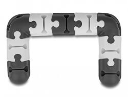 Delock Kábeltartó összekapcsolgató (moduláris) készlet öntapadós 9 db. -os fekete / szürke (18448)