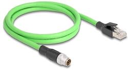 Delock Kábel M12 X kódolt 8 tűs apa - apa PUR (TPU) 1 m (80436)