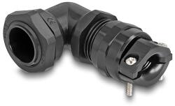 Delock Kábel tömszelence PG13, 5 90 hajlított feszültség mentesítős és hajlítás védelemmel ellátott fekete (60595)