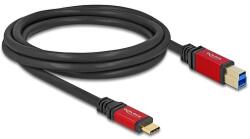 Delock USB 5 Gbps kábel USB Type-C apa - USB B-típusú apa 2 m piros fém (80613)