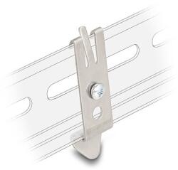 Delock Beépítési tartó 35 mm-es DIN sínhez 2 rögzítő lyukkal és T3 önmetsző rögzítő csavarral (67041)