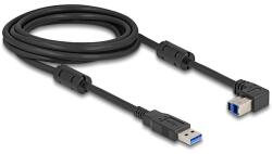 Delock USB 5 Gbps kábel A-típusú apa - B-típusú apa 90 felfelé néző csatlakozóapaval 3 m (81106) - dellaprint
