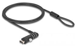 Navilock Laptop biztonsági kábel A-típusú USB csatlakozó felülethez kombinált zárral (20916) - dellaprint