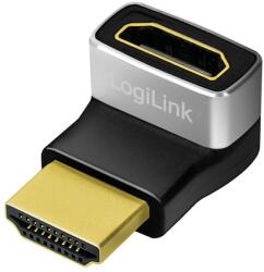 LogiLink HDMI adapter, A/M - A/F, 270 szögben, 8K/60 Hz, fekete/szürke (AH0007A) - dellaprint
