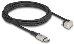Delock Adat- és töltőkábel USB Type-C - Lightning iPhone és iPad 180 -ban hajlított 2 m Mfi (80026)