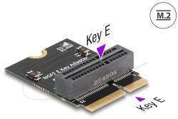 Delock M. 2 kulcs E apa - M. 2 kulcs E csatlakozó 90 -ban hajlított adapter (64341)