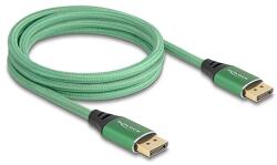 Delock DisplayPort kábel 16K 60 Hz 2 m zöld fém (80630) - dellaprint